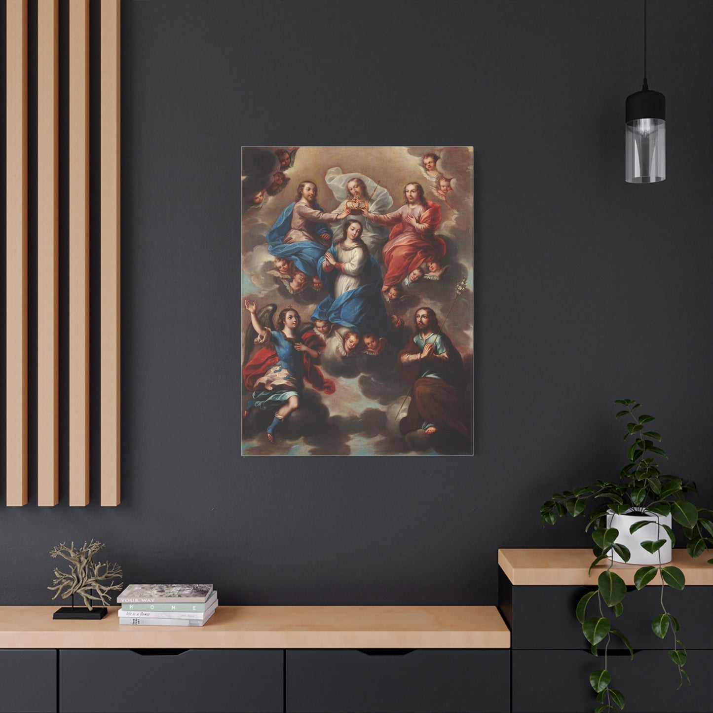 The Crowning of the Virgin Catholic HQ Print on Canvas Ready To Hang - Virgin Mary Canvas
