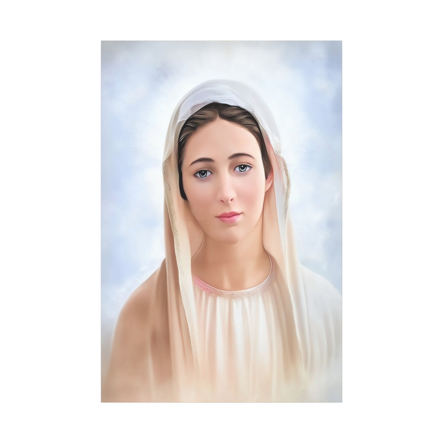 Our Lady Mary Medjugorje Catholic Canvas Wall Art, Christian Decor