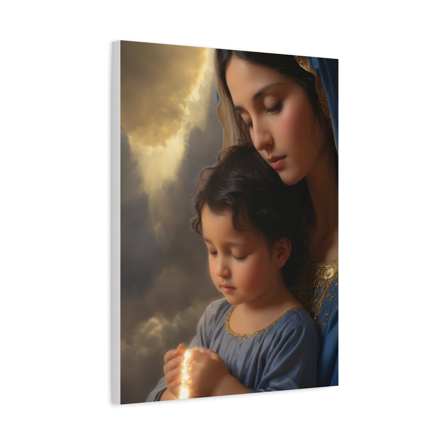 Mary and Baby Jesus Catholic Canvas Wall Art, Christian Decor
