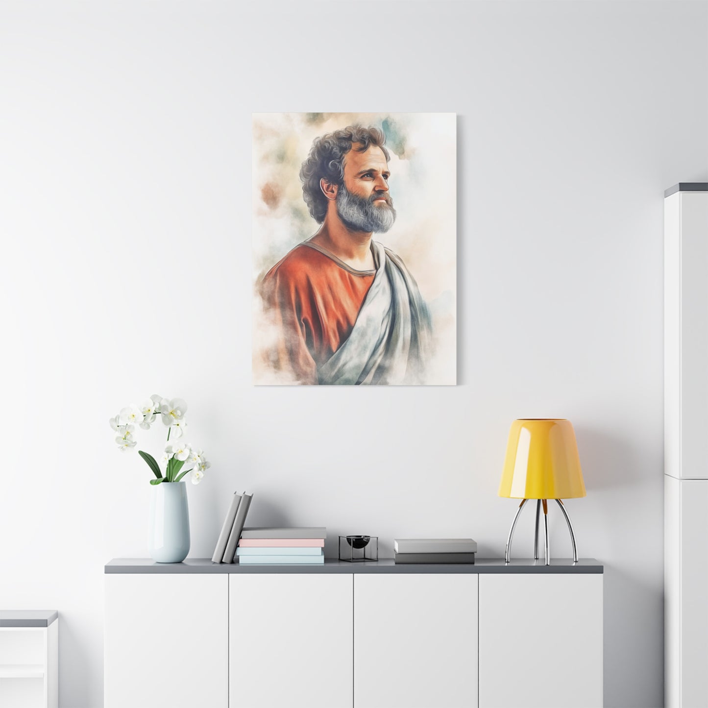 Ready to Hang - St. Paul the Apostle watercolor Catholic Canvas Wall Art, Christian Decor