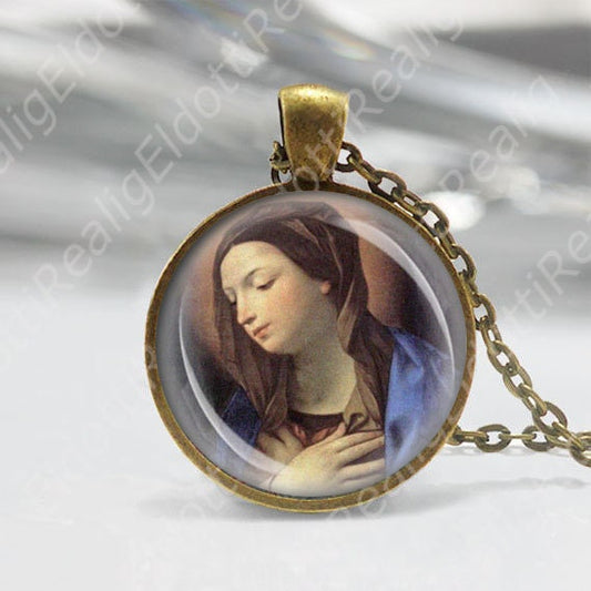 Our Blessed Mother Mary Catholic Necklace Medal Religious  Pendant NEW