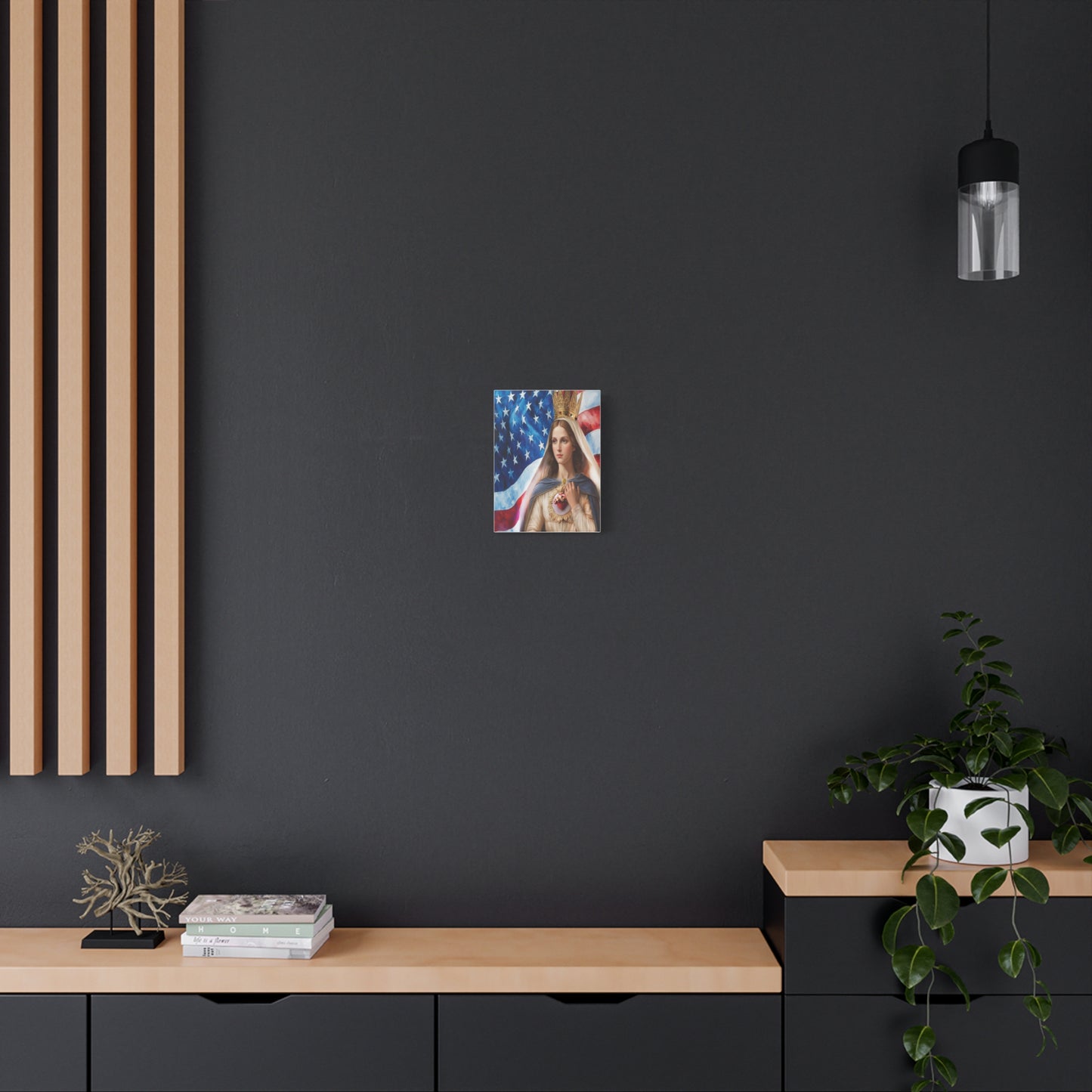 Ready to Hang - Mary Our Lady of America Catholic Canvas Wall Art, Christian Decor