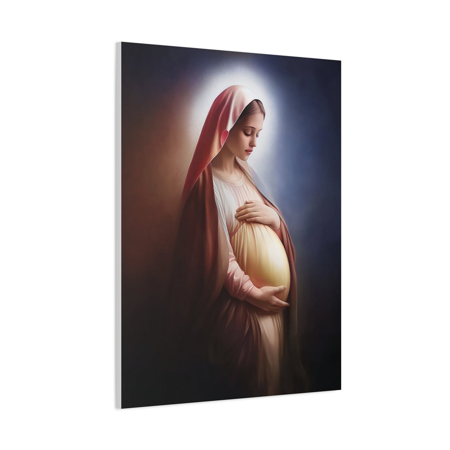 Ready To Hang - Pregnant Mother Mary Catholic Canvas Wall Art, Christian Decor