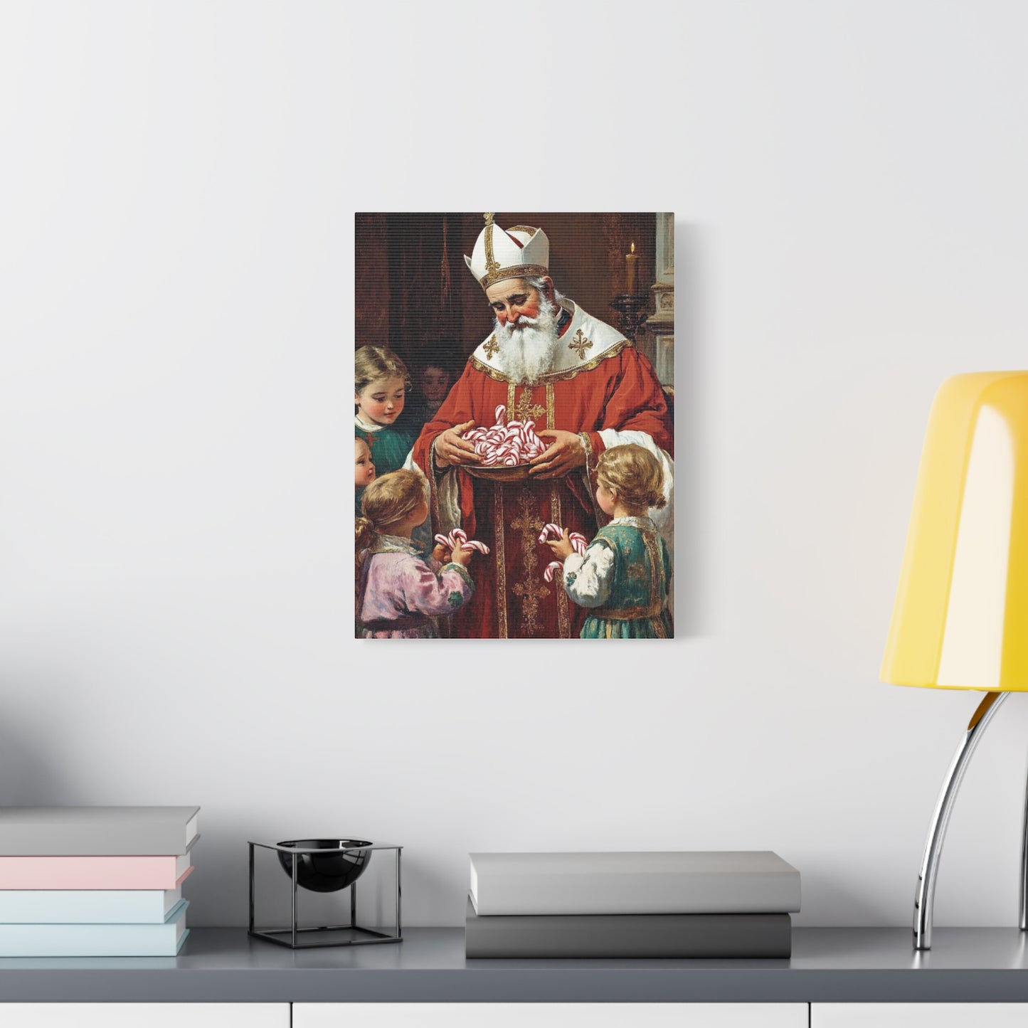 St. Nicholas of Bari - St. Nicholas of Myra Canvas Wall Art, Christian Decor