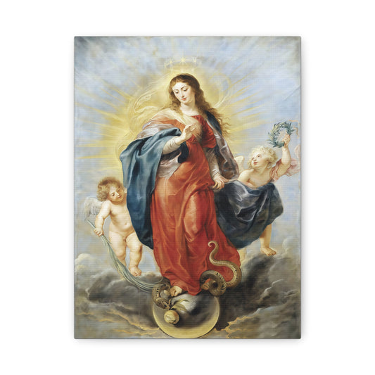 Ready To Hang - Mother Mary Immaculate Conception Catholic Canvas Wall Art, Christian Decor Our Lady