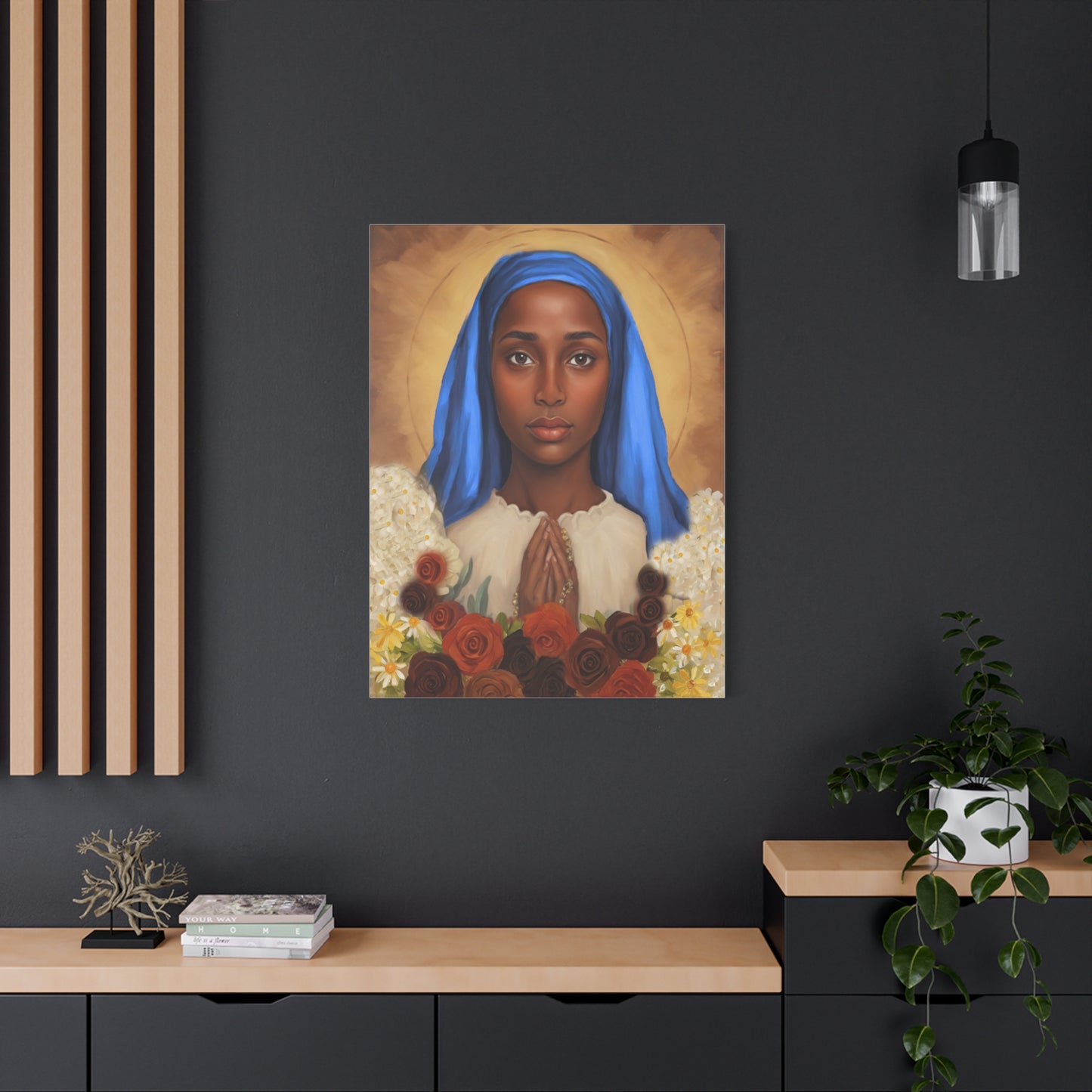Our Lady of Kibeho Catholic Canvas Wall Art, Christian Decor