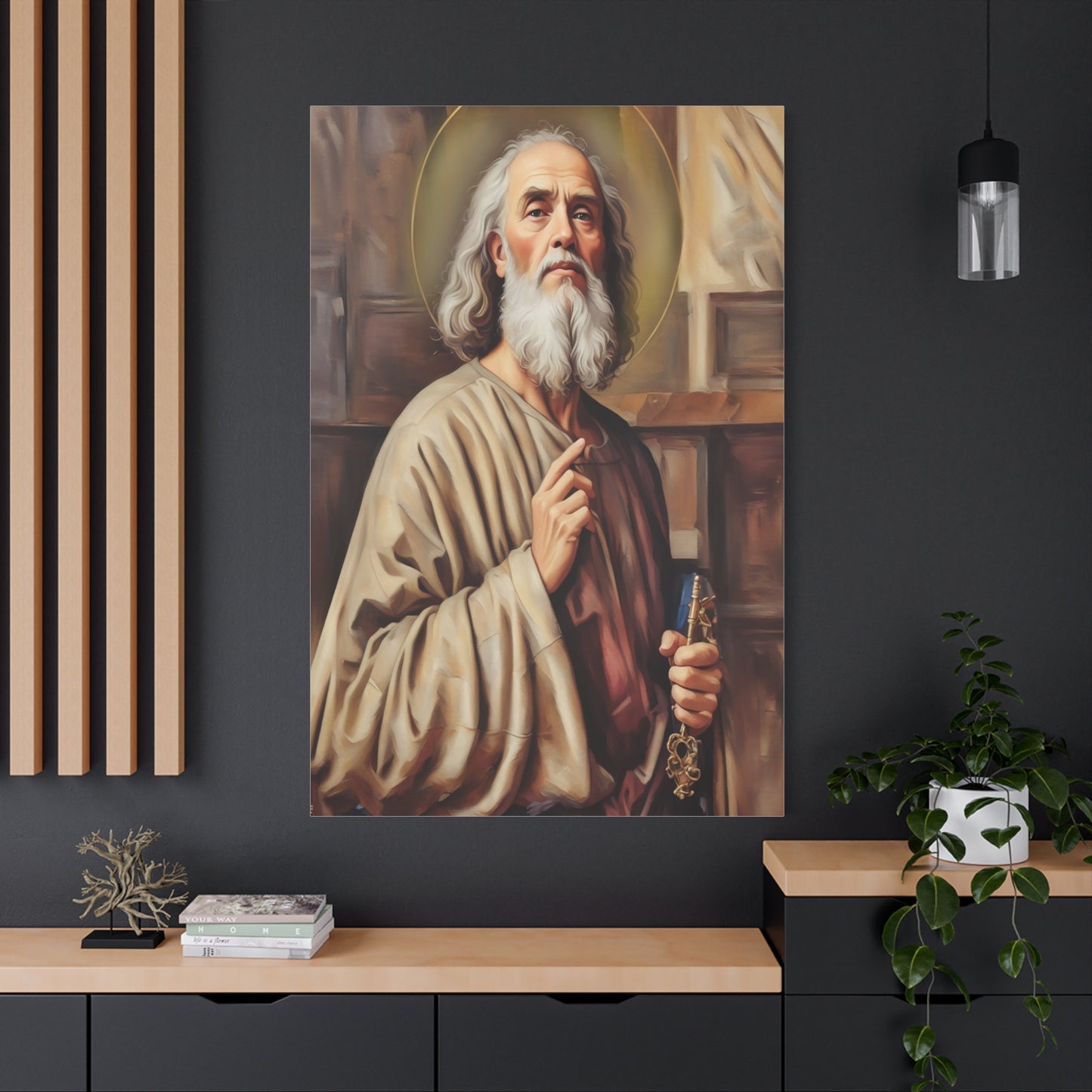 Ready to Hang - St. Peter the Apostle Catholic Canvas Wall Art, Christian Decor