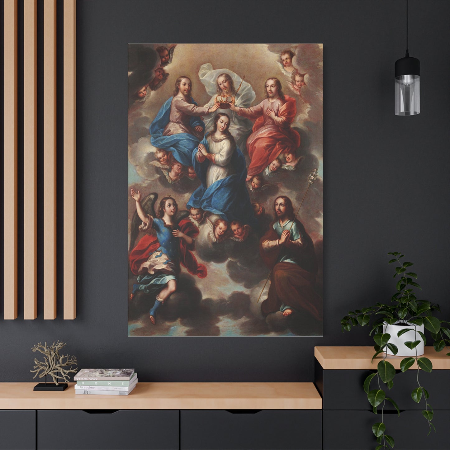 The Crowning of the Virgin Catholic HQ Print on Canvas Ready To Hang - Virgin Mary Canvas