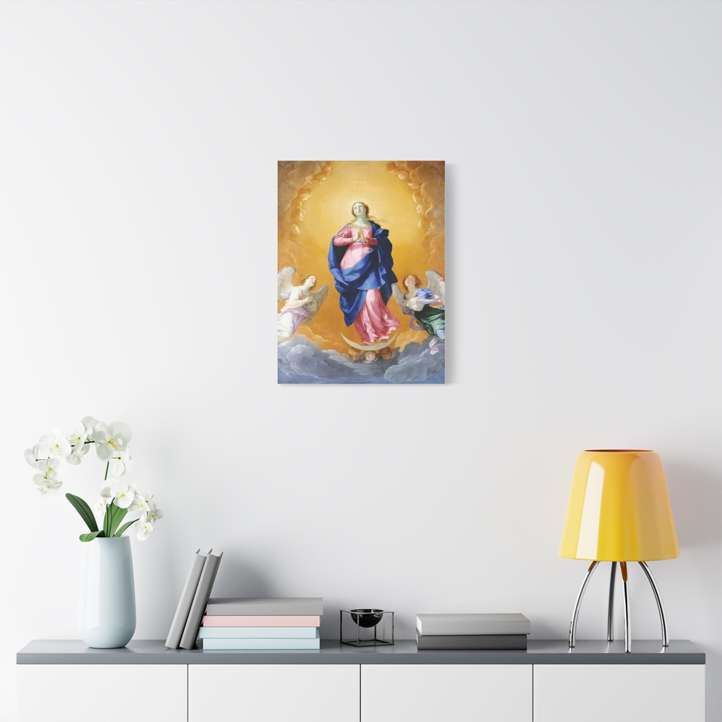 Ready To Hang - Mother Mary Immaculate Conception Our Lady Catholic Canvas Wall Art, Christian Decor