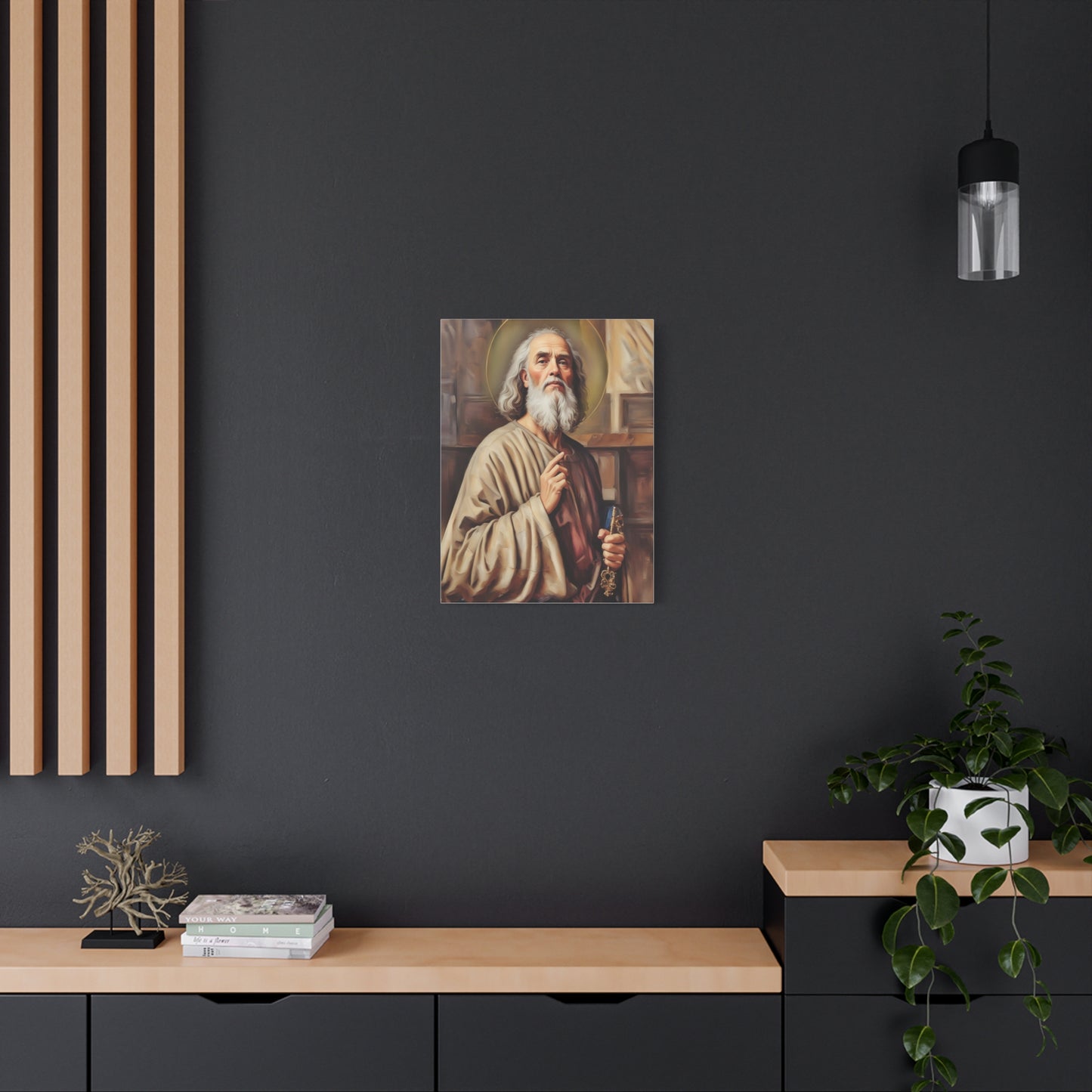 Ready to Hang - St. Peter the Apostle Catholic Canvas Wall Art, Christian Decor