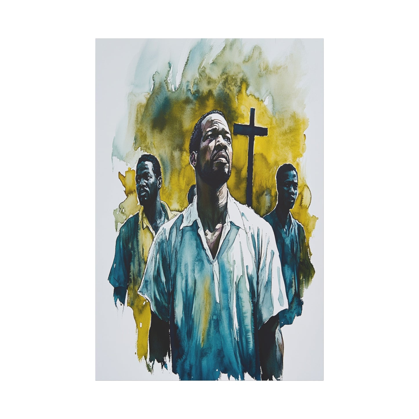 St. Charles Lwanga and Companions Catholic Canvas Wall Art, Christian Decor