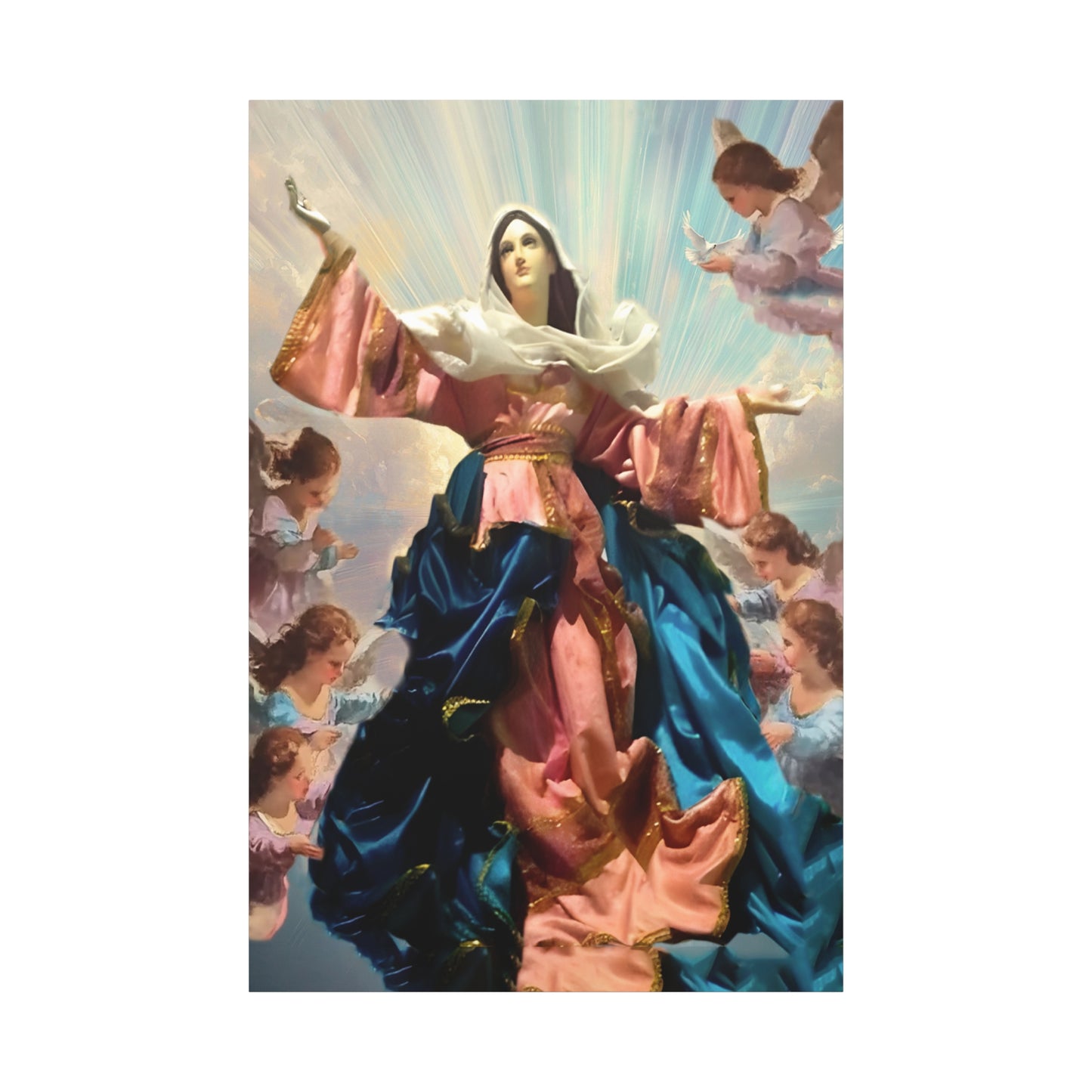Our Lady Mary Assumption Canvas Print, Catholic Decor Wall, Gift Religious Christian