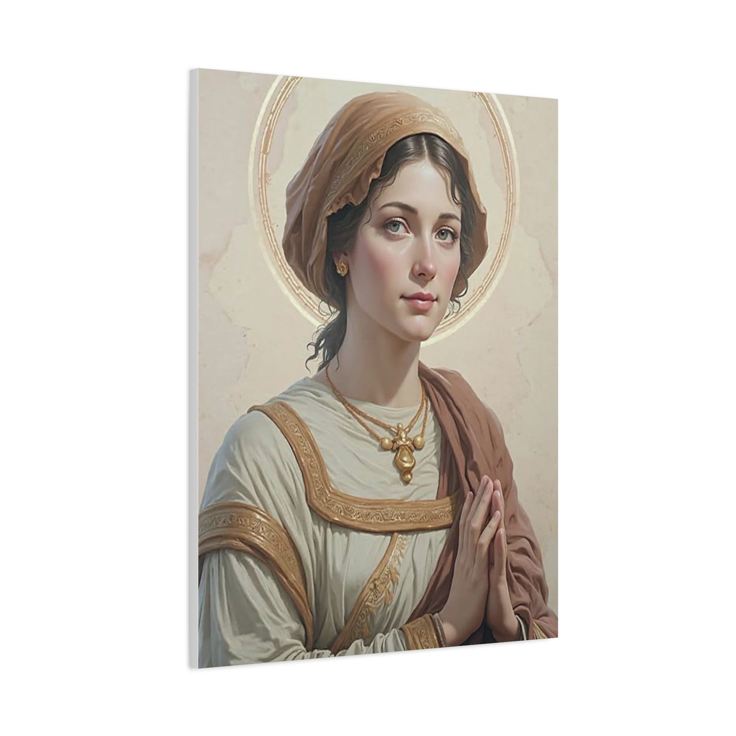 St. Flavia Domitilla Catholic Canvas Wall Art, Christian Decor
