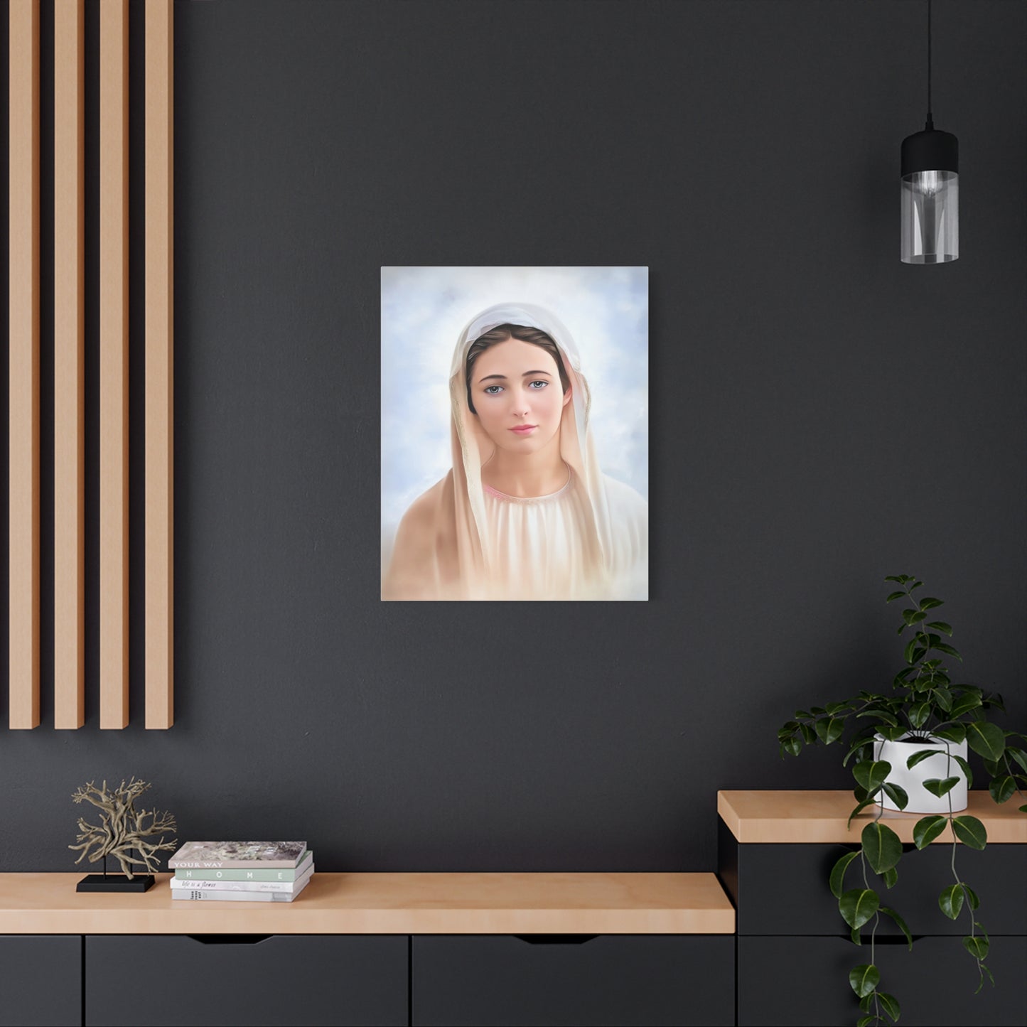 Our Lady Mary Medjugorje Catholic Canvas Wall Art, Christian Decor