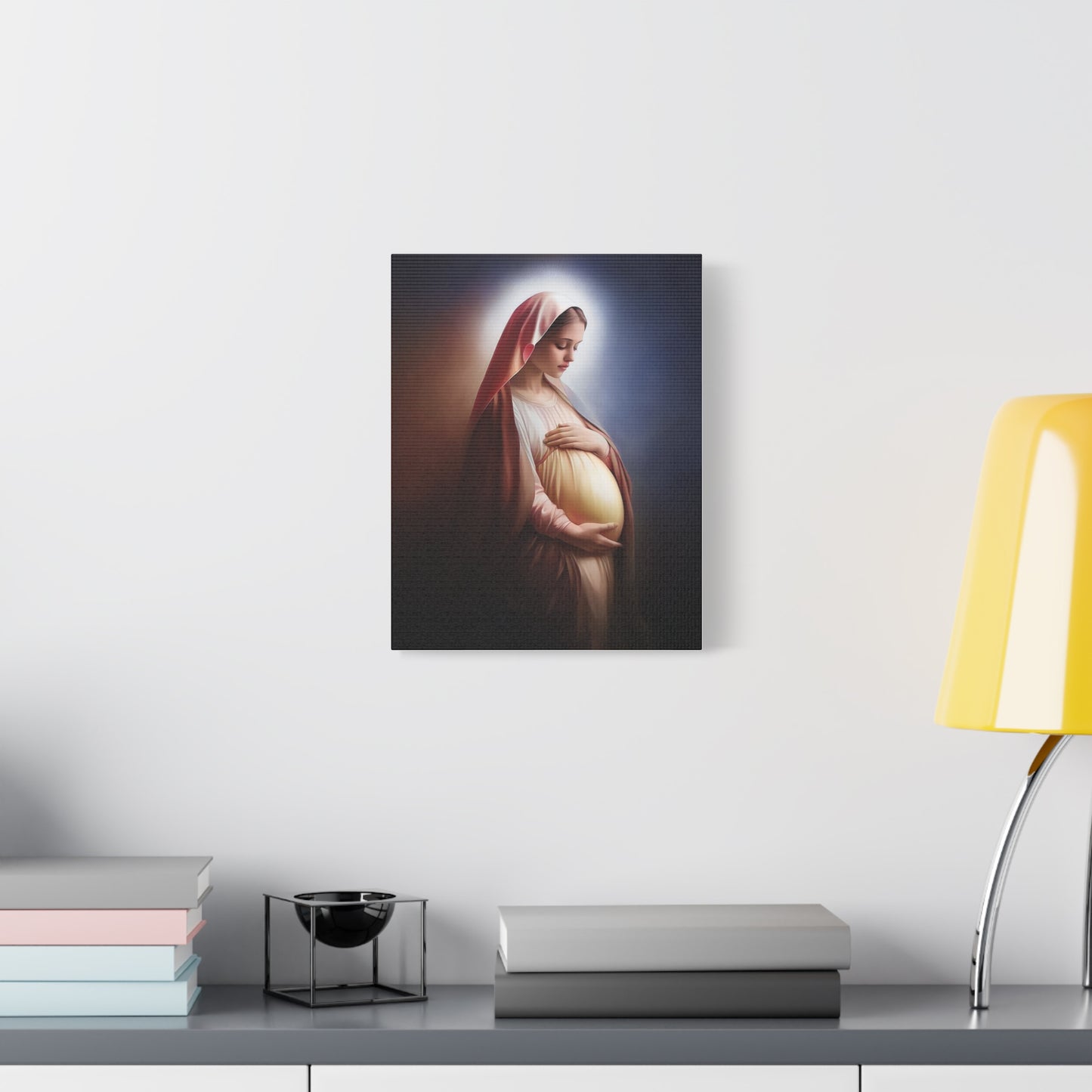 Ready To Hang - Pregnant Mother Mary Catholic Canvas Wall Art, Christian Decor