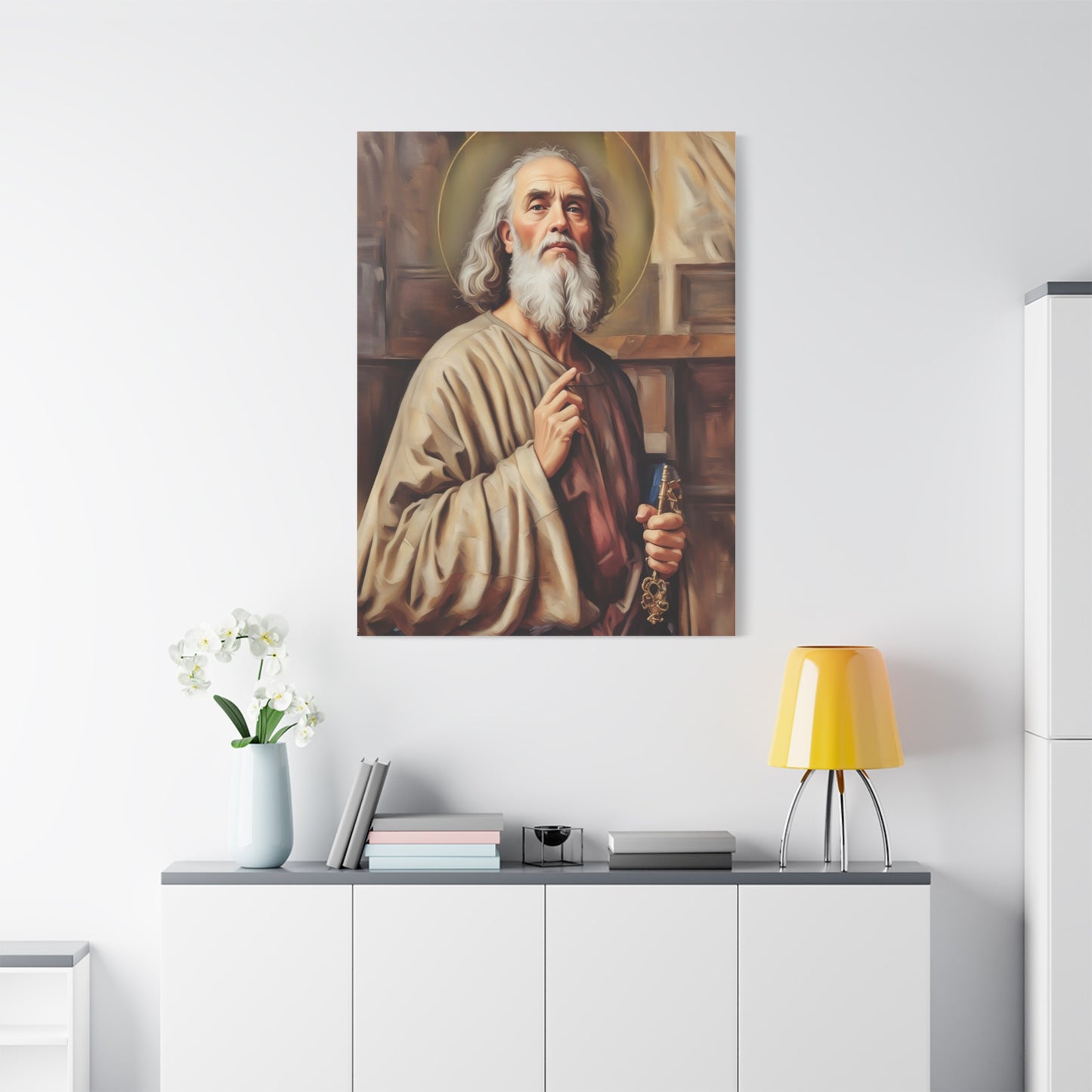 Ready to Hang - St. Peter the Apostle Catholic Canvas Wall Art, Christian Decor