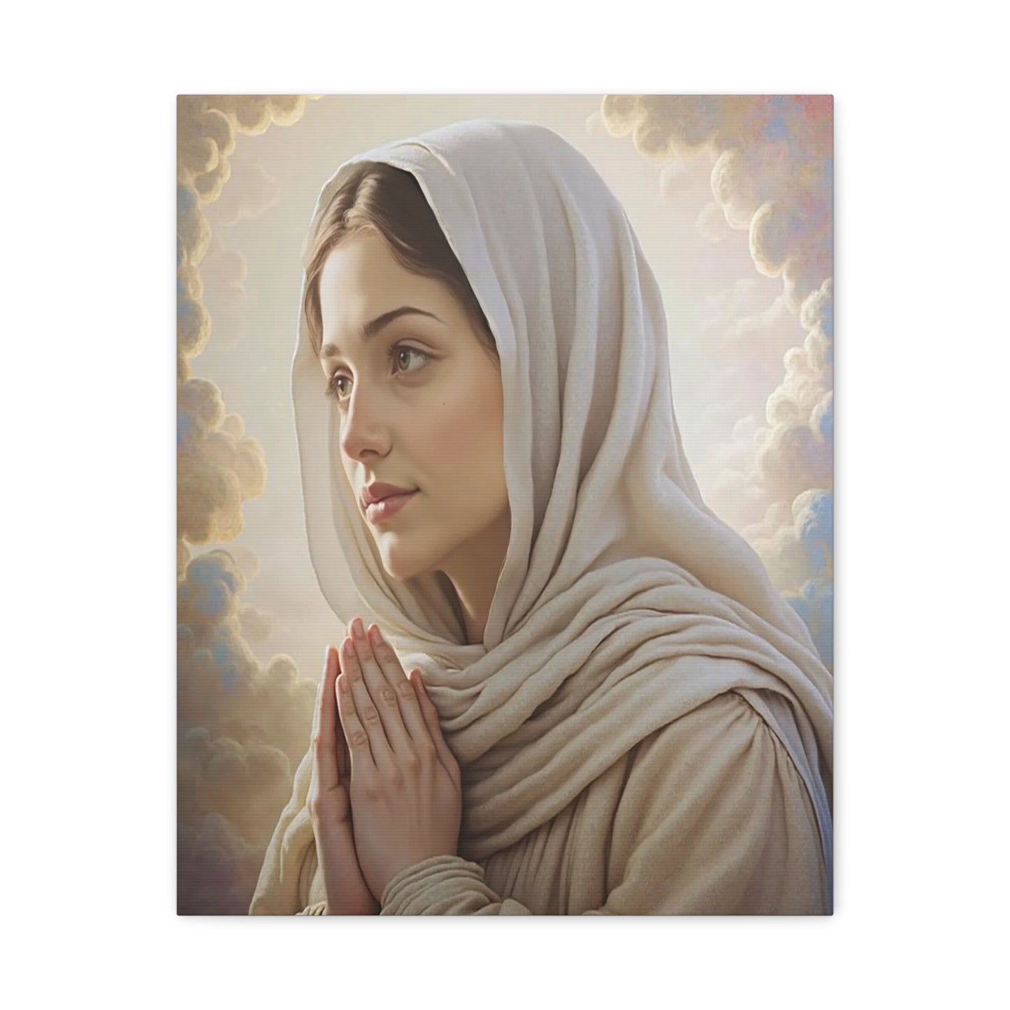 St. Bernadette Canvas Print, Catholic Decor Wall, Gift Religious Christian