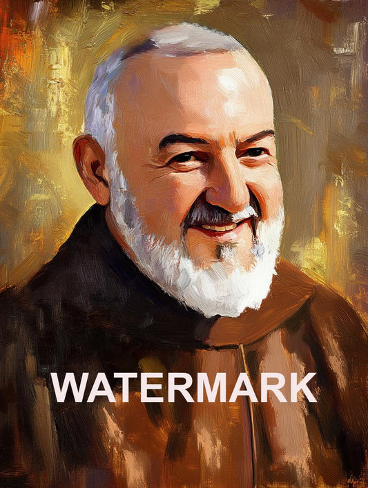 St. Padre Pio Oil Painting Digital Image image 0