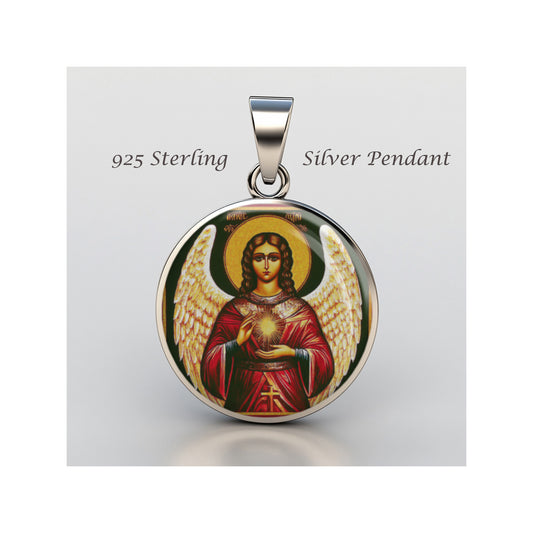Saint Sophia Catholic sterling silver 925 Christian Medal Patron Pendant image 0