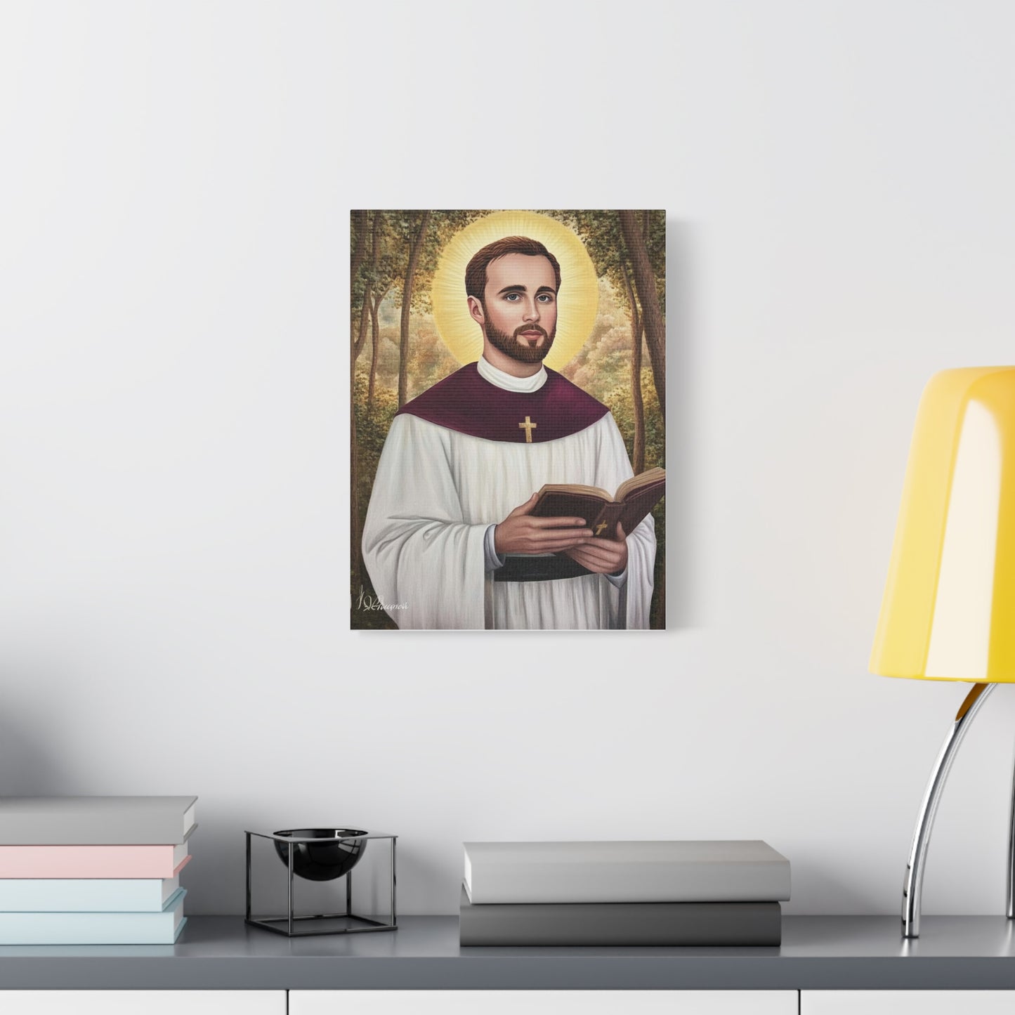 St. Gabriel Lalemant Catholic Canvas Wall Art, Christian Decor