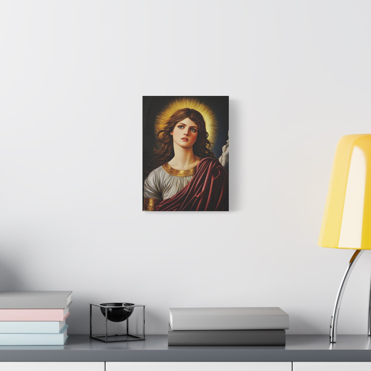 St. Barbara Catholic Saint Canvas Print, Catholic Decor Wall, Gift Religious Christian