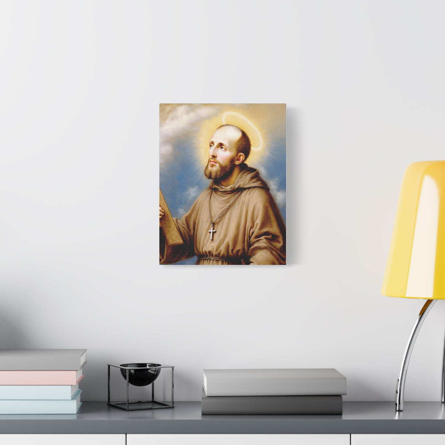 St. Francis de Sales Catholic Canvas Wall Art, Christian Decor