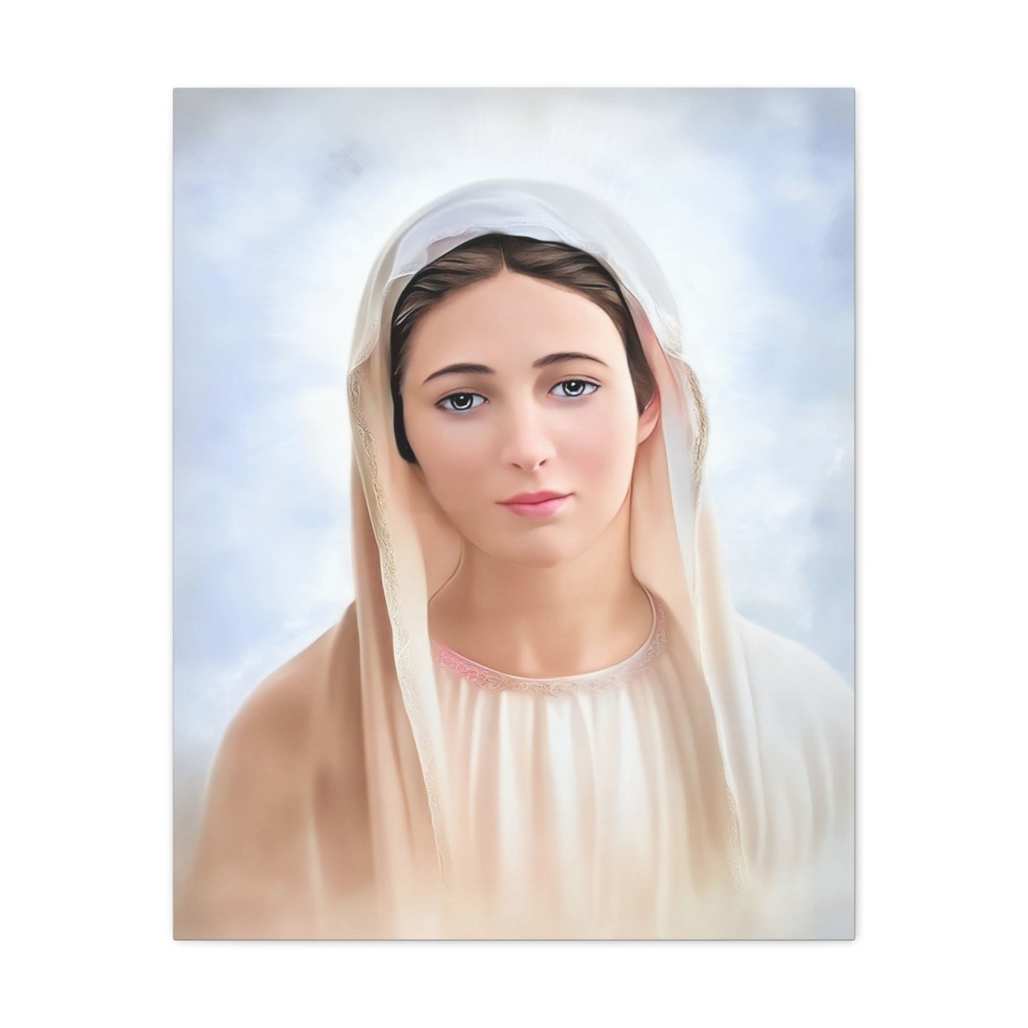 Our Lady Mary Medjugorje Catholic Canvas Wall Art, Christian Decor