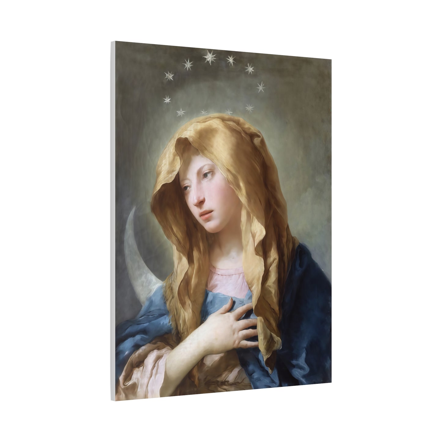 Ready To Hang - Mother Mary Immaculate Conception Art Catholic Canvas Wall Art, Christian Decor
