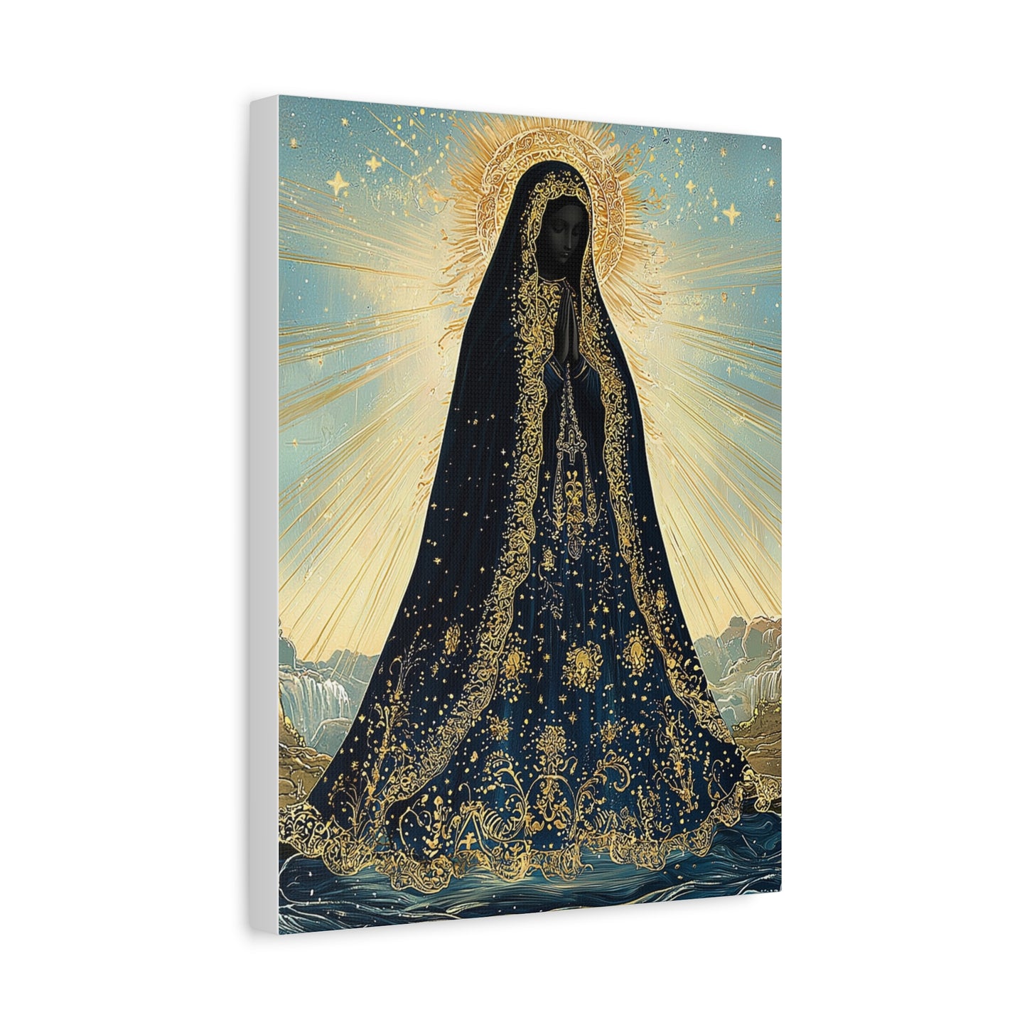 Our Lady Aparecida Canvas Print, Catholic Decor Wall, Gift Religious Christian