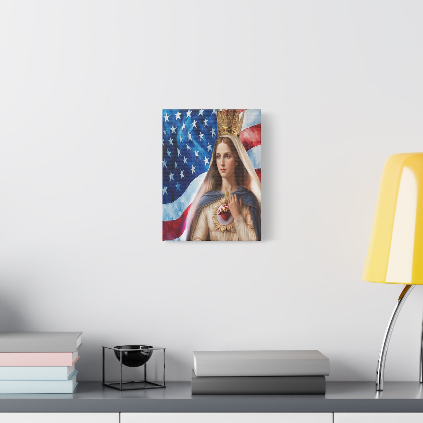 Ready to Hang - Mary Our Lady of America Catholic Canvas Wall Art, Christian Decor