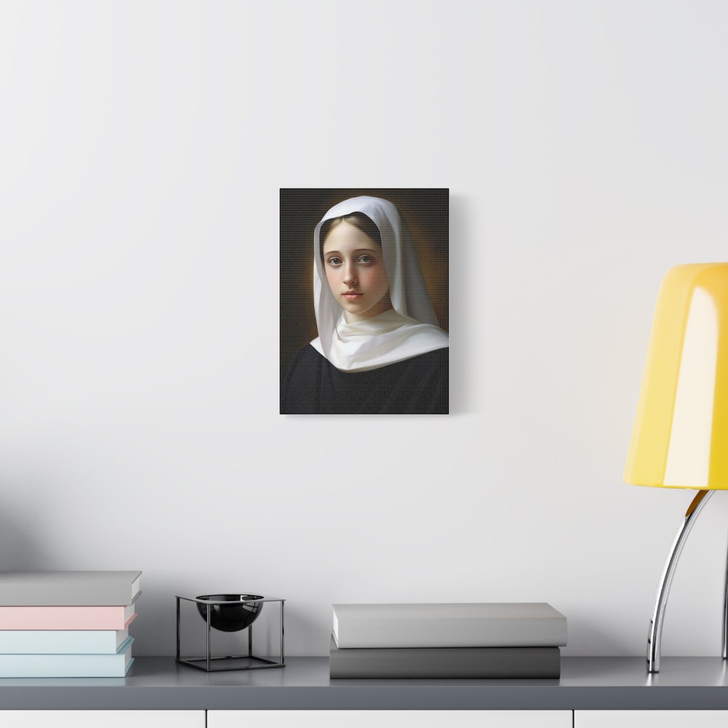 Ships from USA - St Angela Meric Catholic Canvas Wall Art, Christian Decor