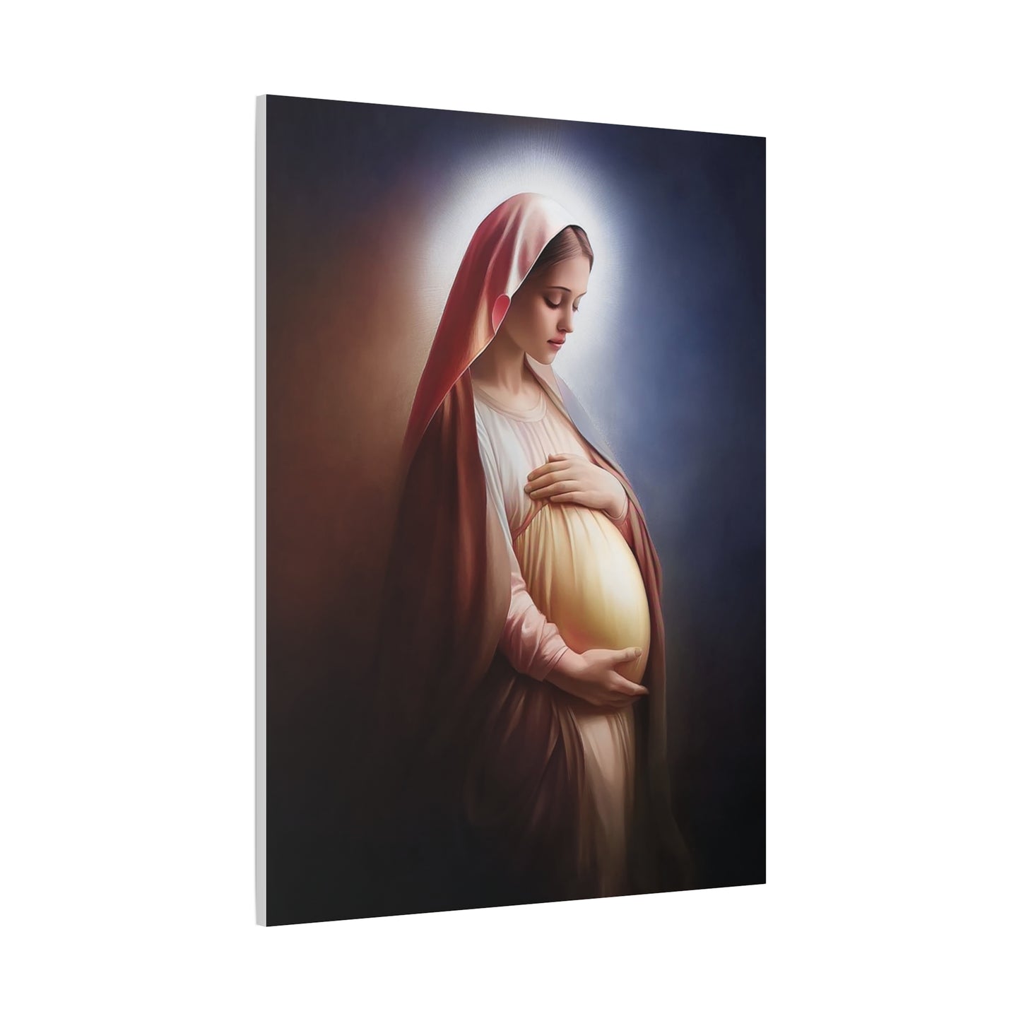 Ready To Hang - Pregnant Mother Mary Catholic Canvas Wall Art, Christian Decor