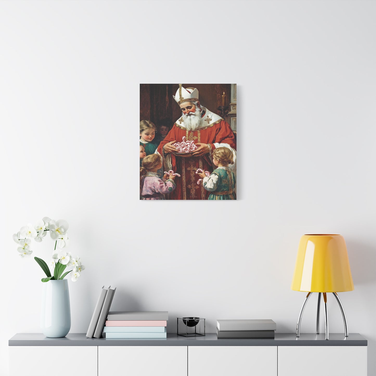 St. Nicholas of Bari - St. Nicholas of Myra Canvas Wall Art, Christian Decor