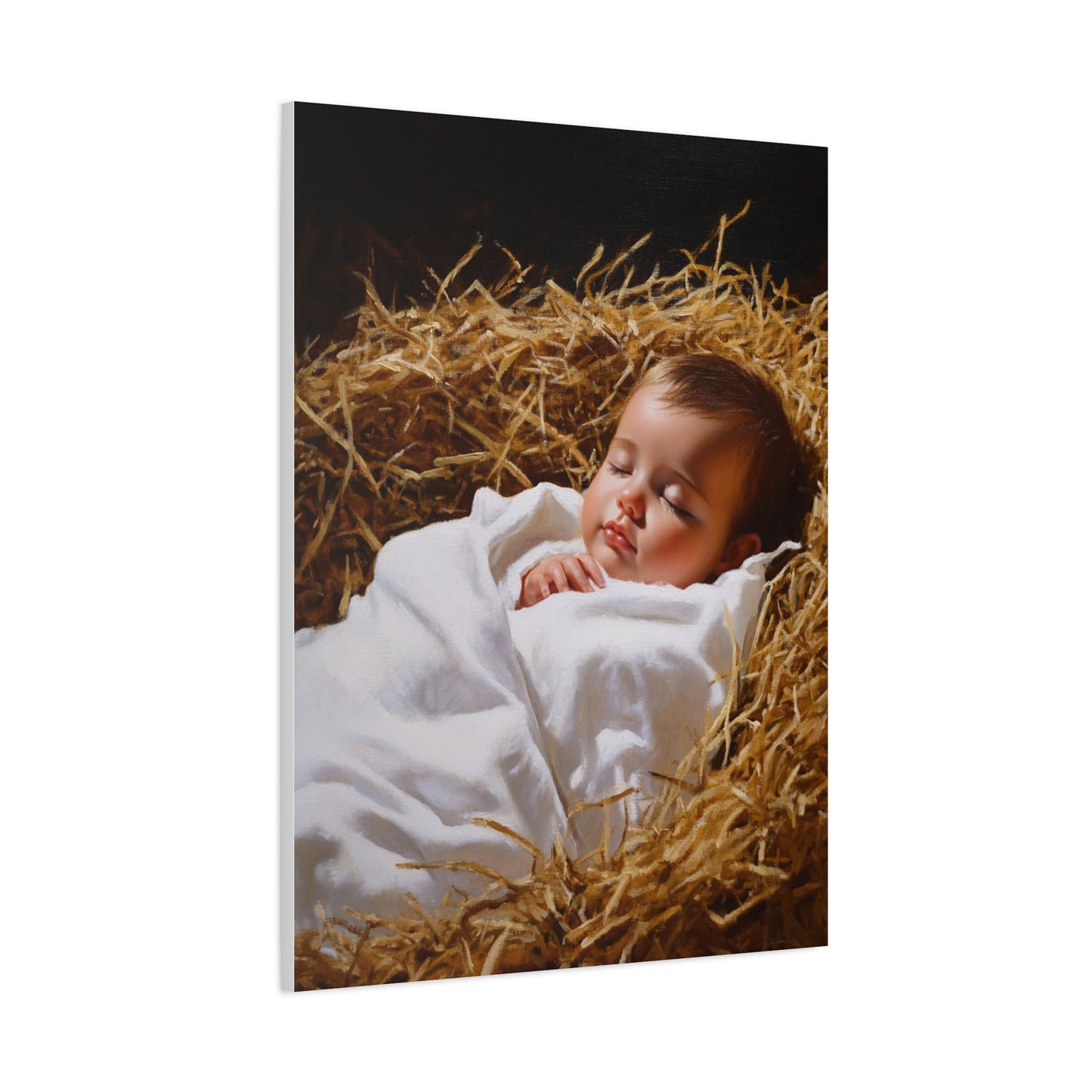 Sleeping Baby Jesus Canvas Print, Catholic Decor Wall, Gift Religious Christian