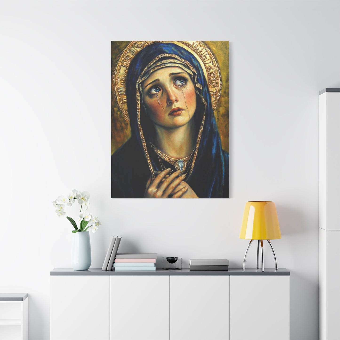 Ready to Hang - Our Lady of Sorrows Catholic Canvas Wall Art, Christian Decor