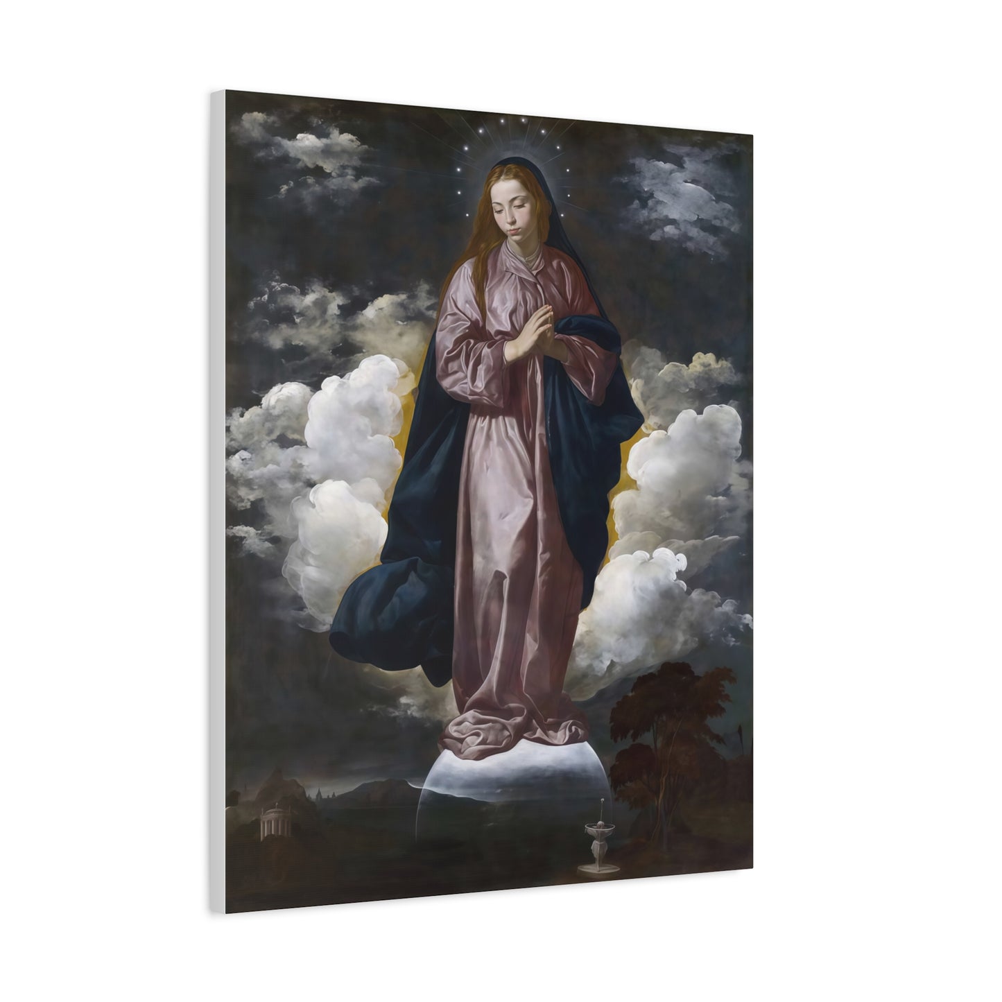 Ready To Hang - Mary Immaculate Conception Catholic Canvas Wall Art, Christian Decor