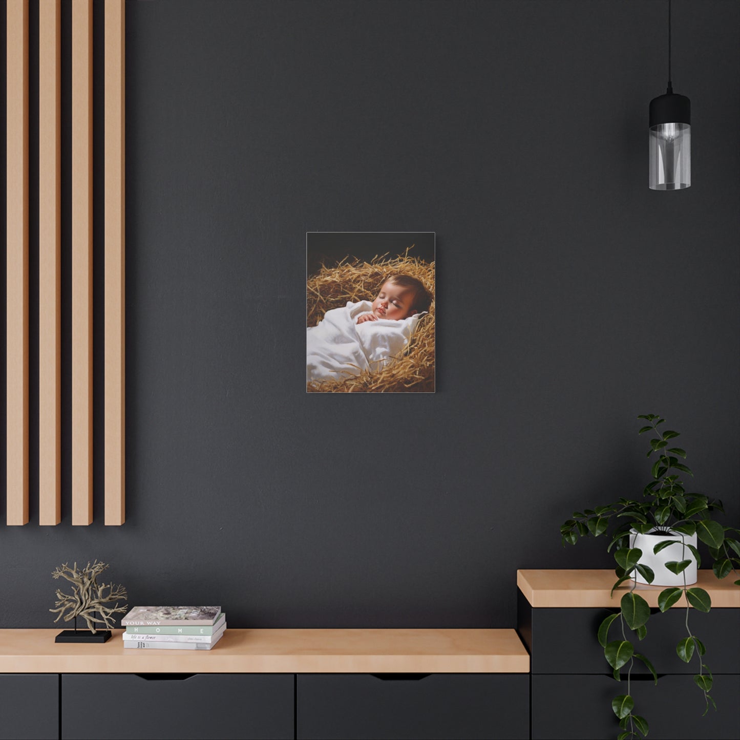 Sleeping Baby Jesus Canvas Print, Catholic Decor Wall, Gift Religious Christian