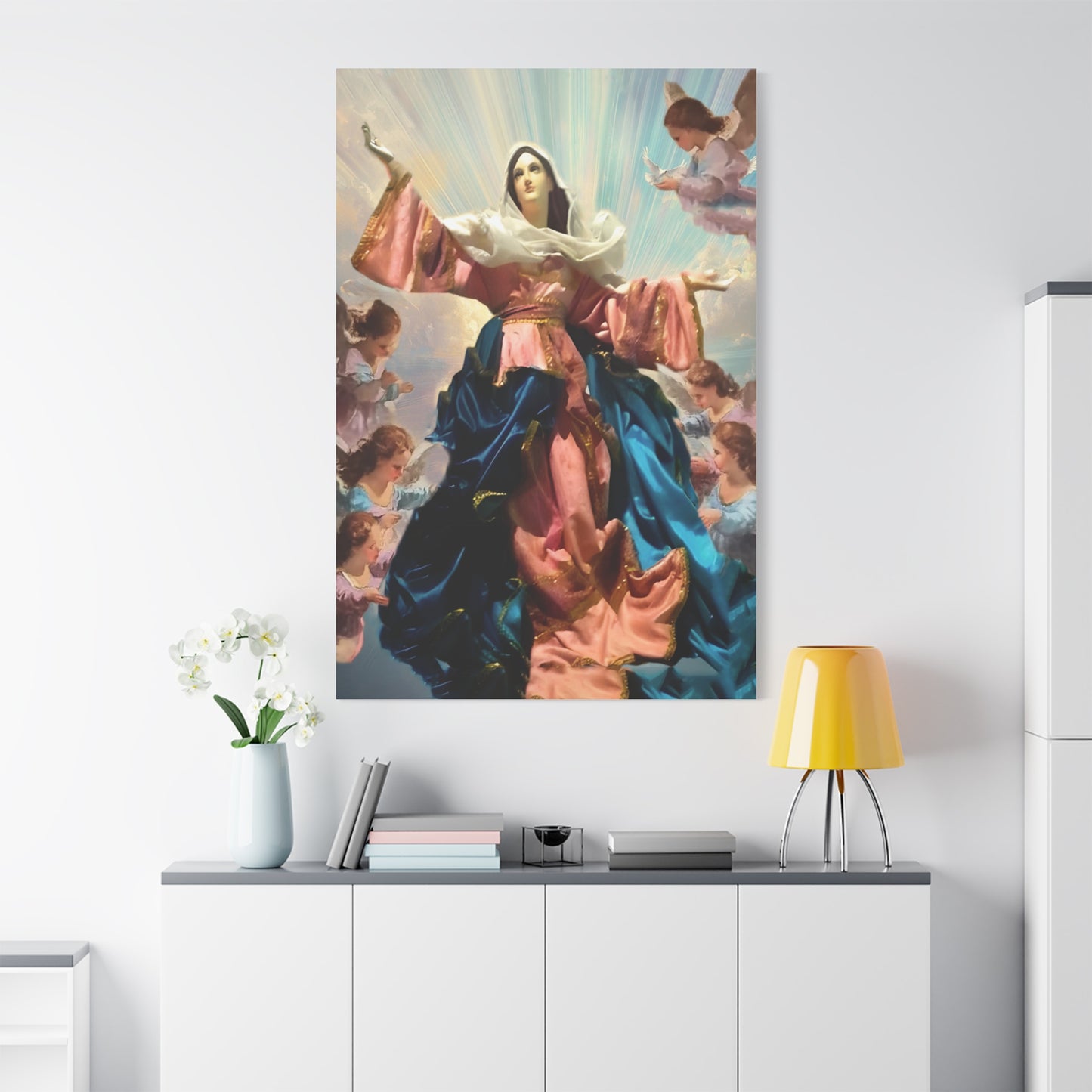 Our Lady Mary Assumption Canvas Print, Catholic Decor Wall, Gift Religious Christian