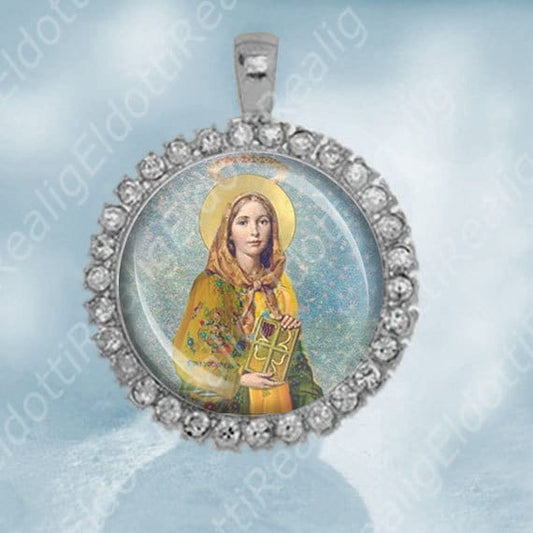 St Dymphna Mentally ill, Nervous Patron Catholic Medal Religious Pendant NEW