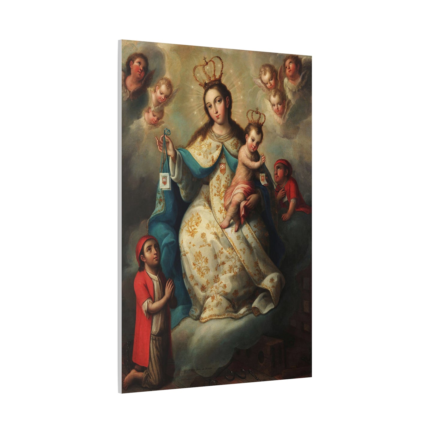 Virgin of Mercyu Catholic HQ Print on Canvas Ready To Hang - Virgin Mary Canvas