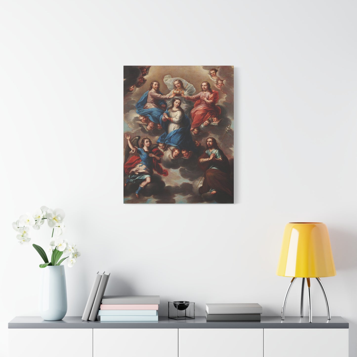 The Crowning of the Virgin Catholic HQ Print on Canvas Ready To Hang - Virgin Mary Canvas