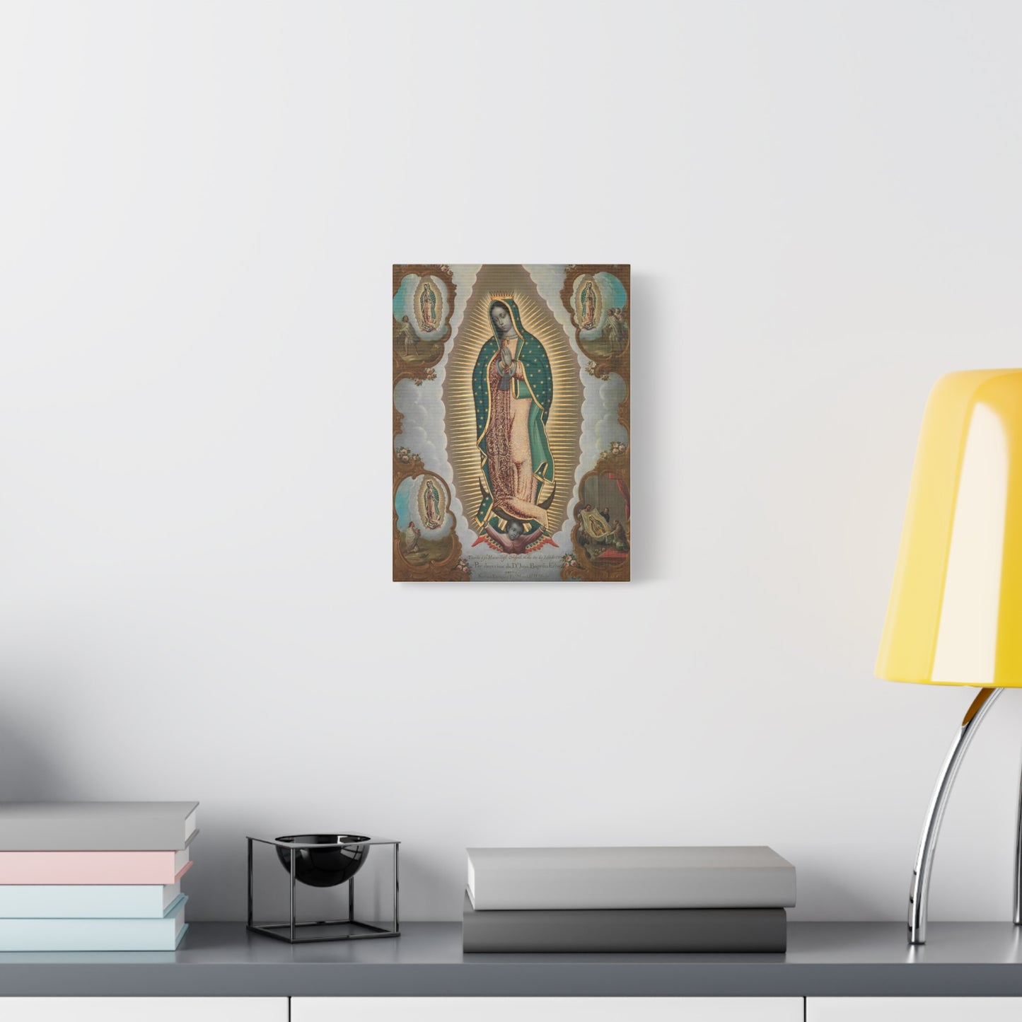 The Virgin of Guadalupe with the Four Apparitions Catholic HQ Print on Canvas Ready To Hang - Virgin Mary Canvas