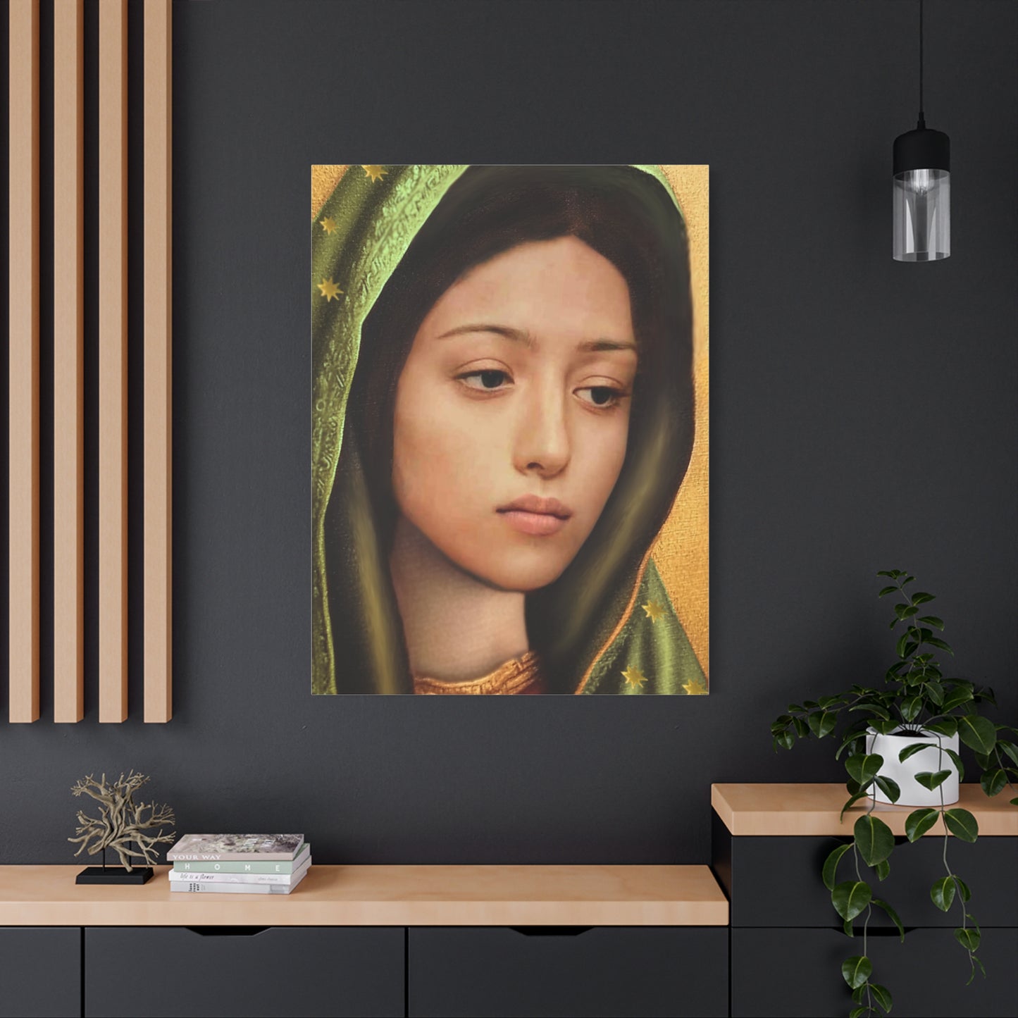 Our Lady of Guadalupe Mary Catholic Canvas Wall Art, Christian Decor