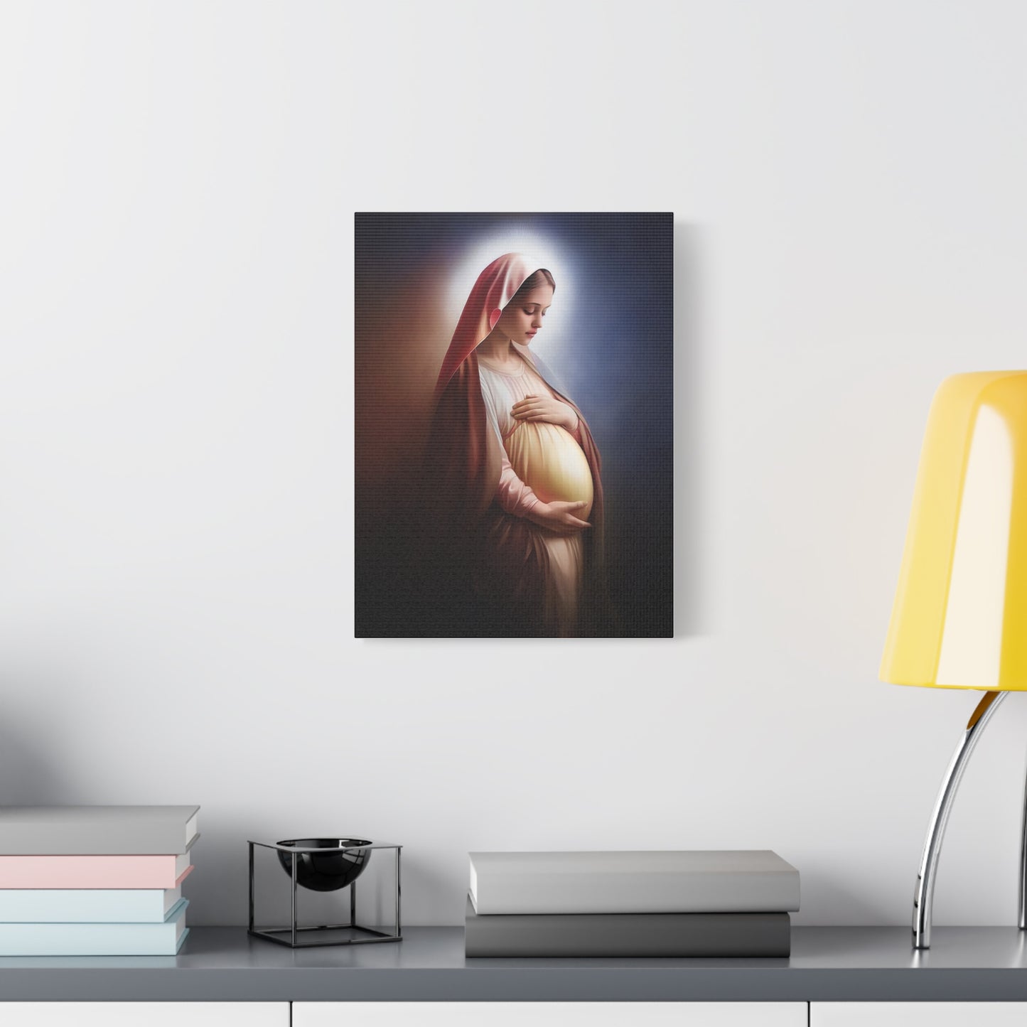 Ready To Hang - Pregnant Mother Mary Catholic Canvas Wall Art, Christian Decor