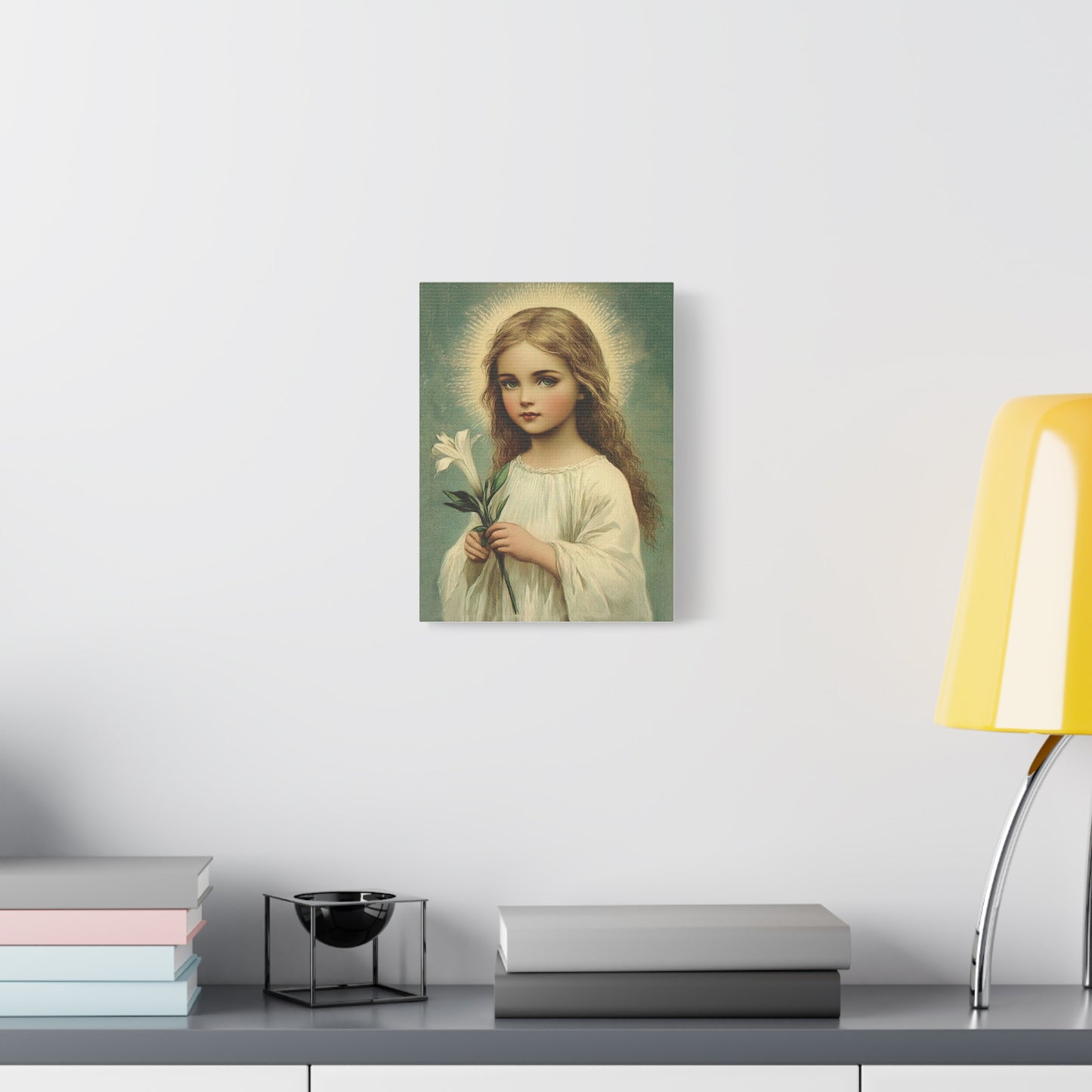 Child Mary Catholic Canvas Wall Art, Christian Decor