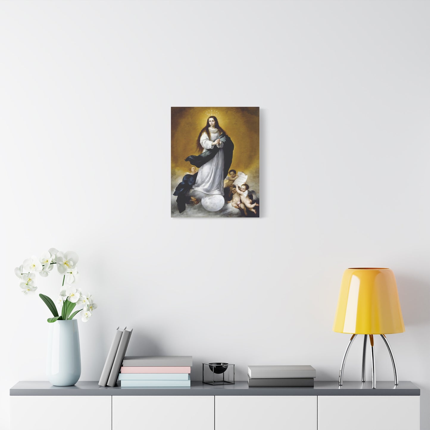 Ready To Hang - Mother Mary Immaculate Conception Catholic Canvas Wall Art, Christian Decor Ships from USA