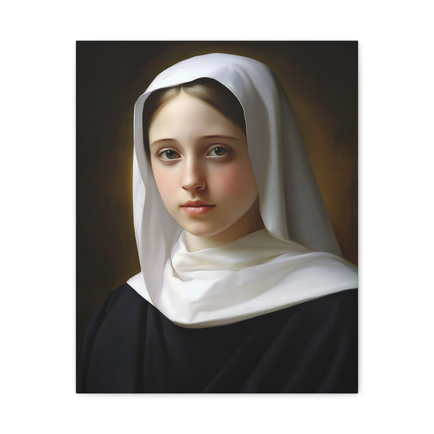 Ships from USA - St Angela Meric Catholic Canvas Wall Art, Christian Decor