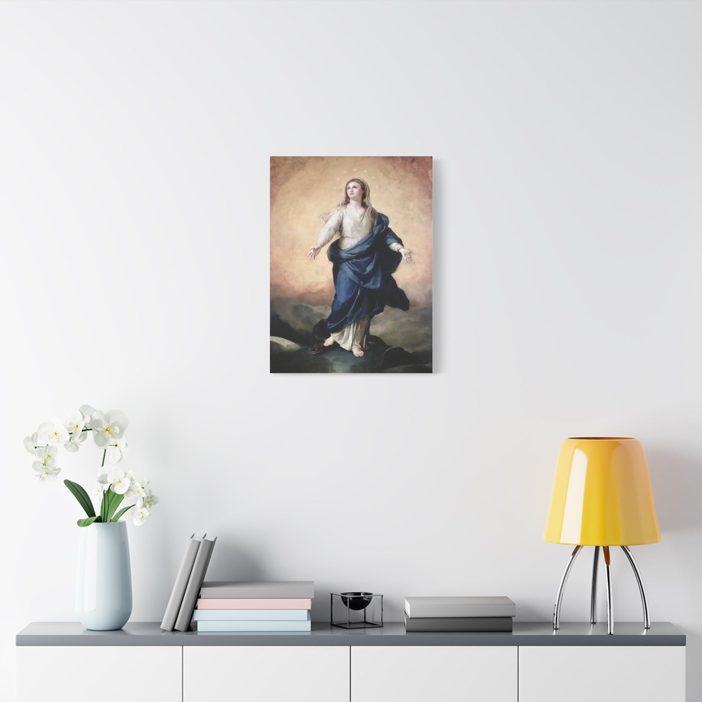 Ready to Hang - Immaculate Conception Virgin Mary Catholic Canvas Wall Art, Christian Decor