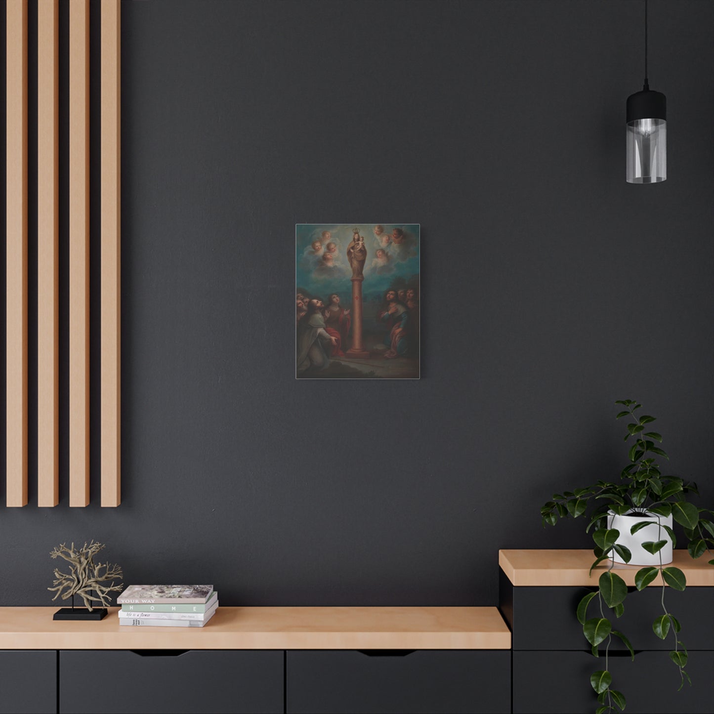 The Apparition of the Virgin of El Pilar to St. James Catholic HQ Print on Canvas Ready To Hang - Virgin Mary Canvas