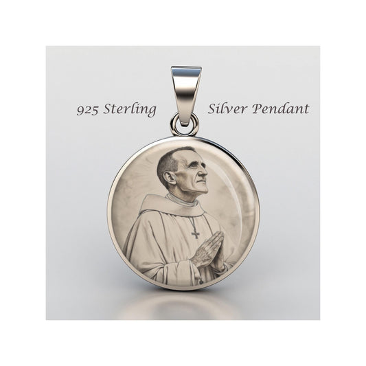 Saint Blessed Roger Dickenson Religious Devotional sterling silver 925  Medal Patron